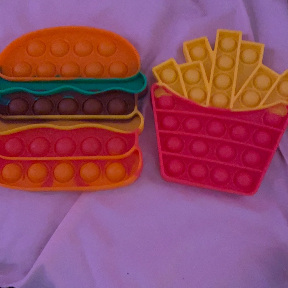 Burger and fries pop it bundle